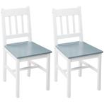 eetkamerstoel - Grenenhouten rugleuning - Grijze set, Nieuw, Ophalen of Verzenden, Modern, Stof
