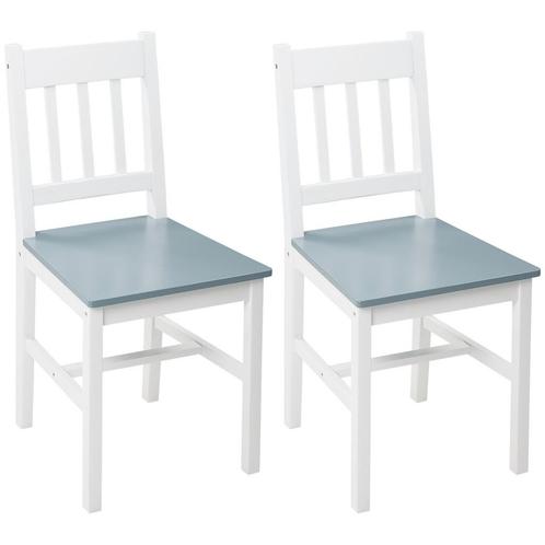 eetkamerstoel - Grenenhouten rugleuning - Grijze set, Huis en Inrichting, Stoelen, Grijs, Nieuw, Stof, Ophalen of Verzenden