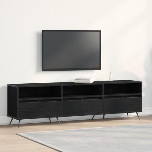 vidaXL TV-meubel Zwart 150x30x44,5 cm Bewerkt hout, Huis en Inrichting, Kasten |Televisiemeubels, Nieuw, Verzenden