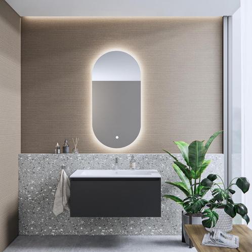 Badkamermeubelset BWS Anubis 100cm 1 Lade Mat Zwart Met, Doe-het-zelf en Bouw, Sanitair, Bad, Nieuw, Ophalen of Verzenden