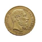 België. 20 Francs 1876 Leopold II, Postzegels en Munten