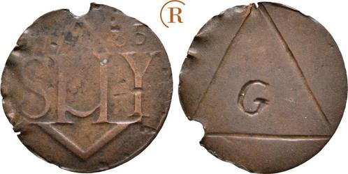 BronzeMunt, Jeton, Marke ? 1785 Unbestimmte, Postzegels en Munten, Penningen en Medailles, Verzenden