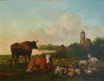Paulus Potter (1625-1654), Circle of - Ox, Cows and Sheep in, Antiek en Kunst