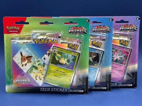 Pokémon Blister pack - Prismatic Evolutions - 3x Tech, Hobby en Vrije tijd, Verzamelkaartspellen | Pokémon