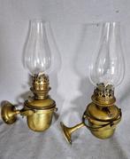 Scheepslamp (2) - Cardanische wandlamp - Glas, Messing, Antiek en Kunst