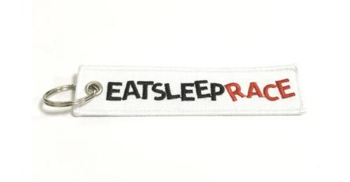 Eat sleep race sleutelhanger, Verzamelen, Sleutelhangers, Nieuw, Verzenden