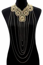 Body Chain Goud Kant Cleopatra Lichaamsketting Victoriaans S, Handtassen en Accessoires, Kettingen, Nieuw, Goud, Ophalen of Verzenden