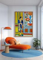 E. García - MUJER CON VESTIDO FLORAL XL (NO RESERVE)