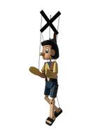 Decoratief ornament - Houten Pinokkio 61 cm - Italië