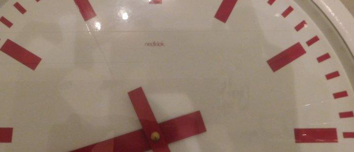 Reclame Wandklok - nedklok NUFA - PTT Post - Vintage Metaal,, Antiek en Kunst, Antiek | Wandborden en Tegels