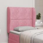 vidaXL Hoofdbord oor Roze 80 x 23 x 6 cm Fluweel, Huis en Inrichting, Slaapkamer | Bedden, Verzenden, Nieuw
