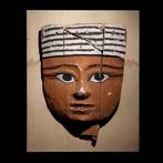 Égypte ancienne Bois Immense masque de sarcophage. Période