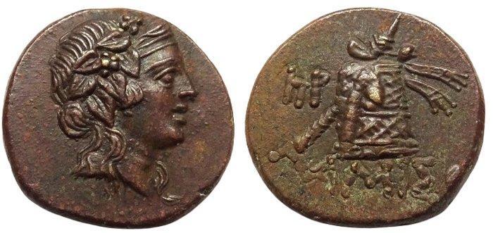 Pontus, Amisos. Mithradates VI (120-63 v.Chr.). Æ - Cista, Postzegels en Munten, Munten | Europa | Niet-Euromunten