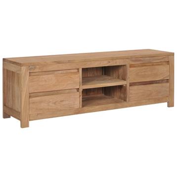 vidaXL Meuble TV 115x30x40 cm Bois de teck massif beschikbaar voor biedingen