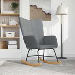 vidaXL Schommelstoel stof lichtgrijs, Huis en Inrichting, Stoelen, Verzenden, Nieuw