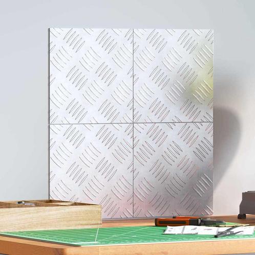 vidaXL Aluminium Checker Platen 4 stuks Antislip 20x20 cm, Doe-het-zelf en Bouw, Ladders en Trappen, Nieuw, Verzenden