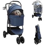 vidaXL Opvouwbare Huisdier Kinderwagen Blauw 78 x 54 x 101, Verzenden, Nieuw