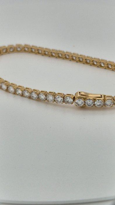 Armband - 14 karaat Geel goud - 7.00ct. tw. Diamant, Handtassen en Accessoires, Armbanden