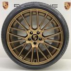 Porsche Cayenne E3 22inch RS Spyder Goud/Brons met banden N0, Auto-onderdelen, Banden en Velgen, Ophalen, Gebruikt, Banden en Velgen