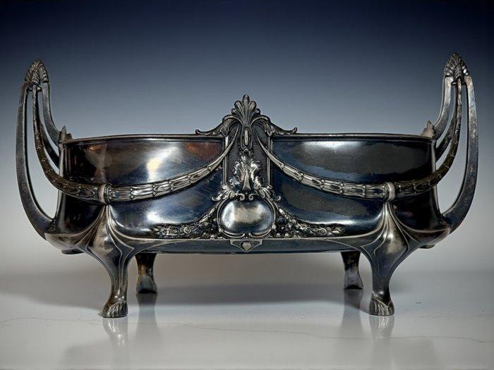 Jugendstil planter - 1910 - W42cm - Jardinière - Verzilverd,, Antiek en Kunst, Kunst | Designobjecten