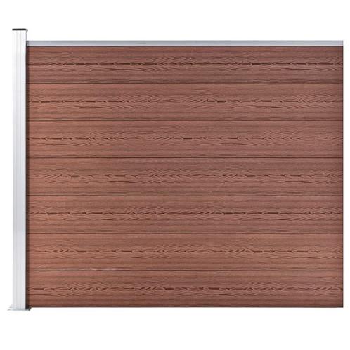 vidaXL Schuttingpaneel 175x146 cm HKC bruin, Tuin en Terras, Tuinhekken en Hekwerk, Nieuw, Verzenden