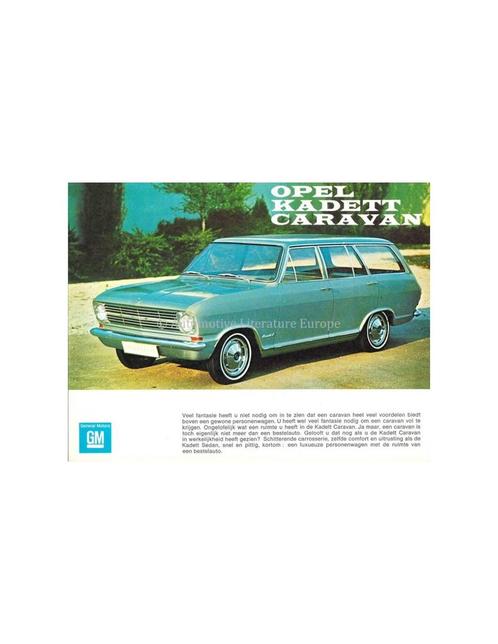 1967 OPEL KADETT B CARAVAN BROCHURE NEDERLANDS, Livres, Autos | Brochures & Magazines, Enlèvement ou Envoi