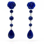 Zonder minimumprijs - Oorbellen Zilver Lapis lazuli - Lapis, Nieuw
