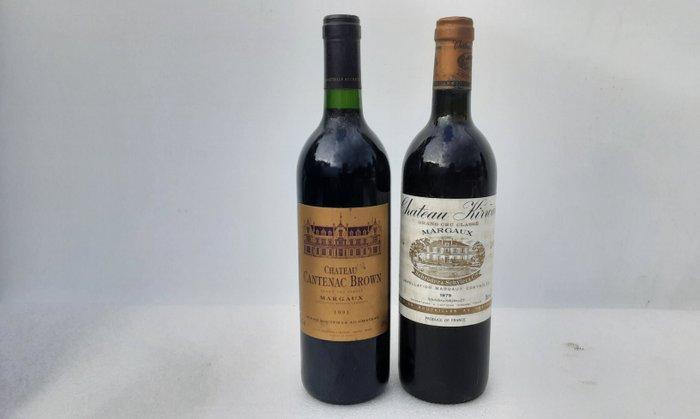 1991 Chateau Cantenac Brown & 1979 Chateau Kirwan - Margaux, Verzamelen, Wijnen