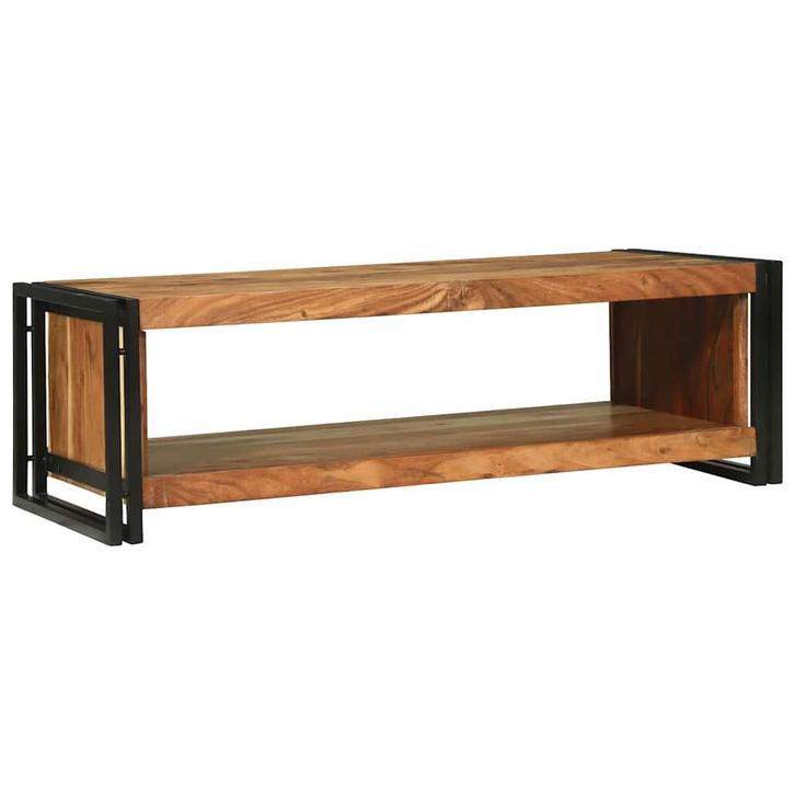 vidaXL Salontafel Bruin 120 x 50 x 38 cm Massief Acacia Hout, Huis en Inrichting, Tafels | Salontafels, Nieuw, Verzenden
