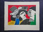 Corneille (1922-2010) - Blauwe vogel met vrouw en man