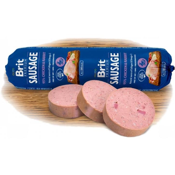 Brit sausage – chicken & rabbit 800 g - 85% kip - 10% konijn, Dieren en Toebehoren, Honden-accessoires, Nieuw