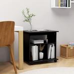 vidaXL Rolkast 60x45x60 cm bewerkt hout zwart, Huis en Inrichting, Verzenden, Nieuw