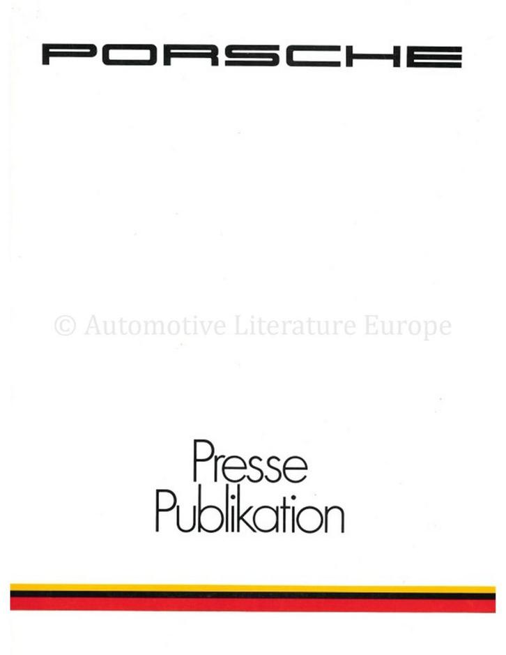 1983 PORSCHE PROGRAMMA PERSMAP DUITS, Livres, Autos | Brochures & Magazines