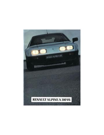 1981 ALPINE A310 V6 BROCHURE NEDERLANDS