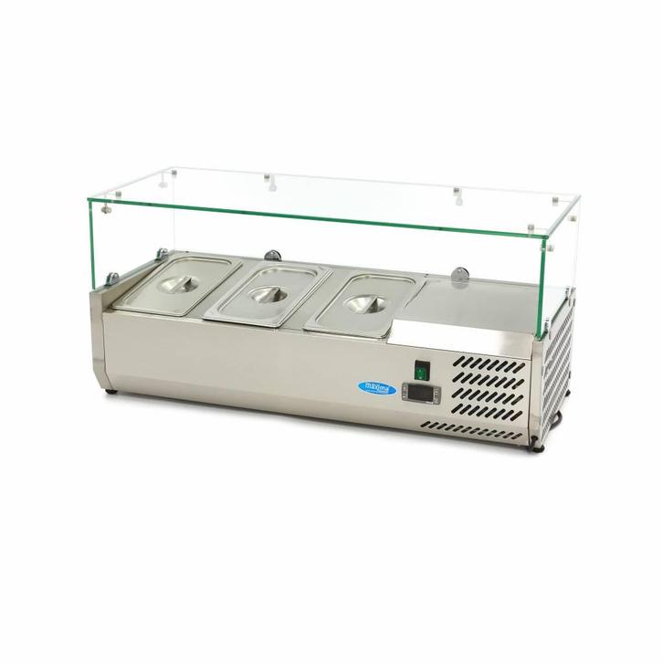 Opzetkoelvitrine - 95 cm - 3 x 1/3 GN Bakken, Zakelijke goederen, Horeca | Keukenapparatuur, Nieuw in verpakking, Koelen en Vriezen