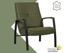 Leren fauteuil Level - Toledo Olive (olijf/goen), Ophalen of Verzenden