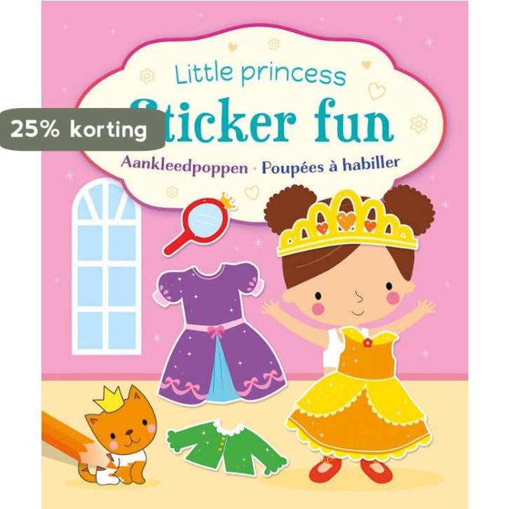 Little princess Sticker Fun - Aankleedpoppen / Little, Boeken, Kinderboeken | Baby's en Peuters, Zo goed als nieuw, Verzenden
