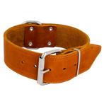 JV Brede halsband cognac - 30mmx40cm, Nieuw