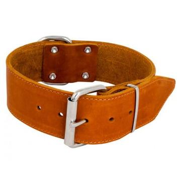 JV Brede halsband cognac - 30mmx40cm, Dieren en Toebehoren, Nieuw