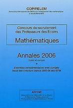 Mathématiques Concours de recrutement des Professeurs de..., Livres, COPIRELEM, Verzenden