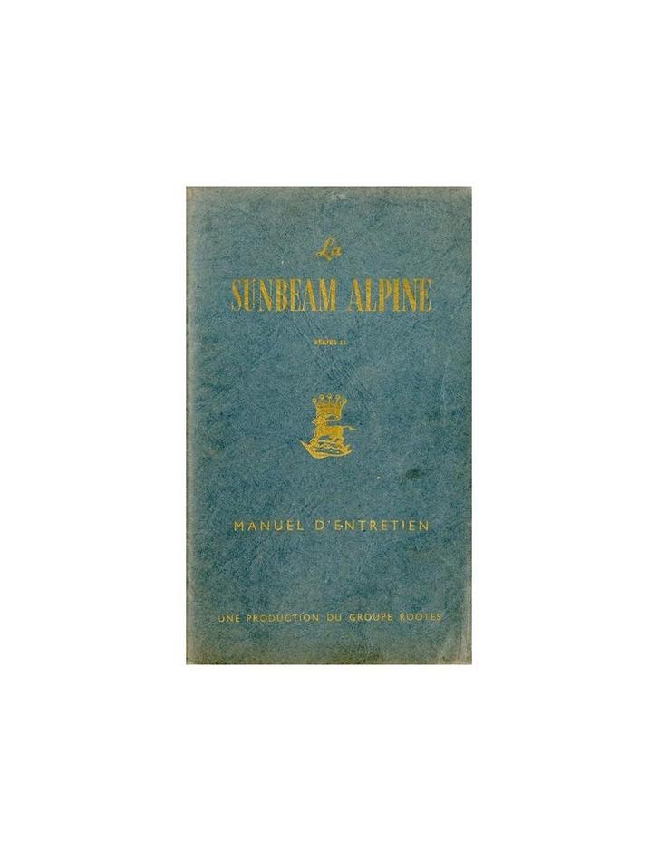 1960 SUNBEAM ALPINE SERIE II INSTRUCTIEBOEKJE FRANS, Auto diversen, Handleidingen en Instructieboekjes