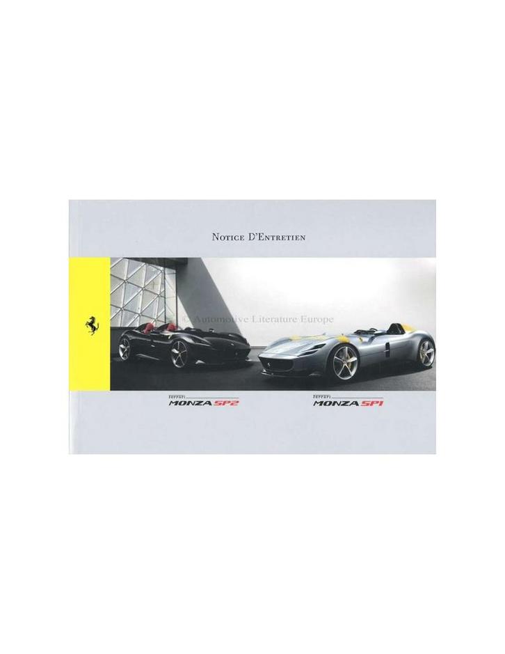2019 FERRARI SP1 & SP2 MONZA INSTRUCTIEBOEKJE FRANS, Autos : Divers, Modes d'emploi & Notices d'utilisation