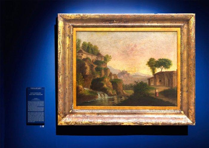 Andrea Sottile (1802 – 1856), Toegeschreven aan - Paesaggio, Antiquités & Art, Art | Peinture | Classique