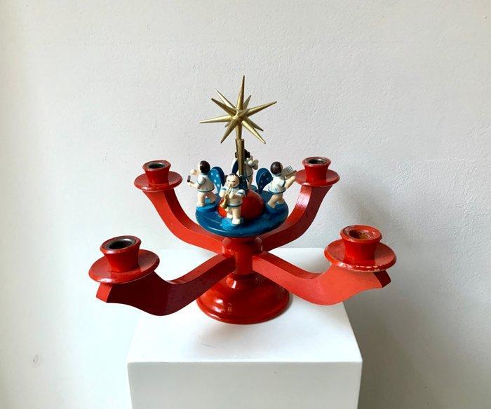 Dregeno - Kaarsenstandaard met oor - Hout - DDR, Diversen, Kerst