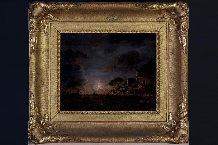 Jacob Abels (1803-1866), Kring van - Nachtelijk Tafereel, Antiek en Kunst, Kunst | Schilderijen | Klassiek
