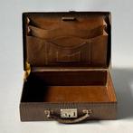 B - Vintage British Made attachékoffer in krokodillenleer