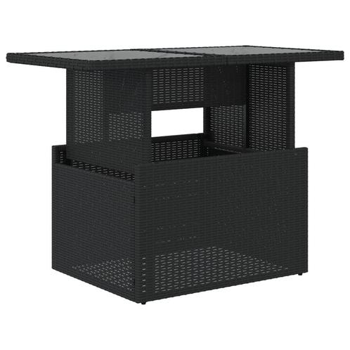 Glazen Tuintafel 100cm | OP = OP | Zwart, Tuin en Terras, Tuintafels, Rechthoekig, Nieuw, Kunststof, Verzenden