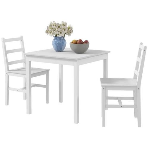 TRUUSK 3-delige Eetgroep - Zitgroep - Tafel Met Stoelen - Ma, Huis en Inrichting, Tafels | Eettafels, Verzenden