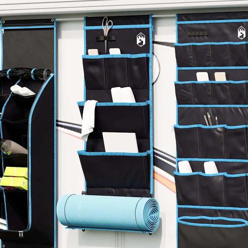 vidaXL Opbergzak met opslag Zwart, Blauw 91 x 47.5 cm oxford, Caravans en Kamperen, Tentaccessoires, Nieuw, Verzenden
