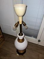 Lampe - Laiton, Poterie, Bois